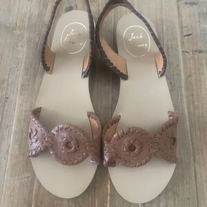 EUC Jack Rodgers size 6 brown sandals